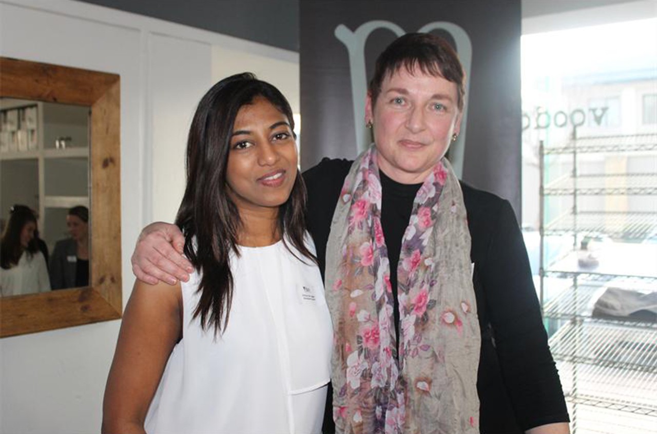 Women of power… Simryn de Jager, founder of Ladies Networking High Tea Series and Dr Wendy Orr, head of group inclusion portfolio at Standard Bank at the women’s high tea networking session at Voodoo Lilly Café in Illovo.